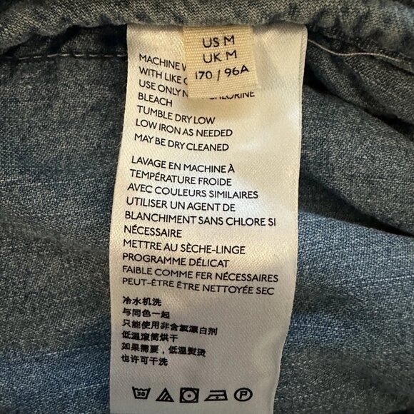 💙🧥 Free People We The Free Quilted Denim Jacket Dolman Oversized Medium - Picture 14 of 14